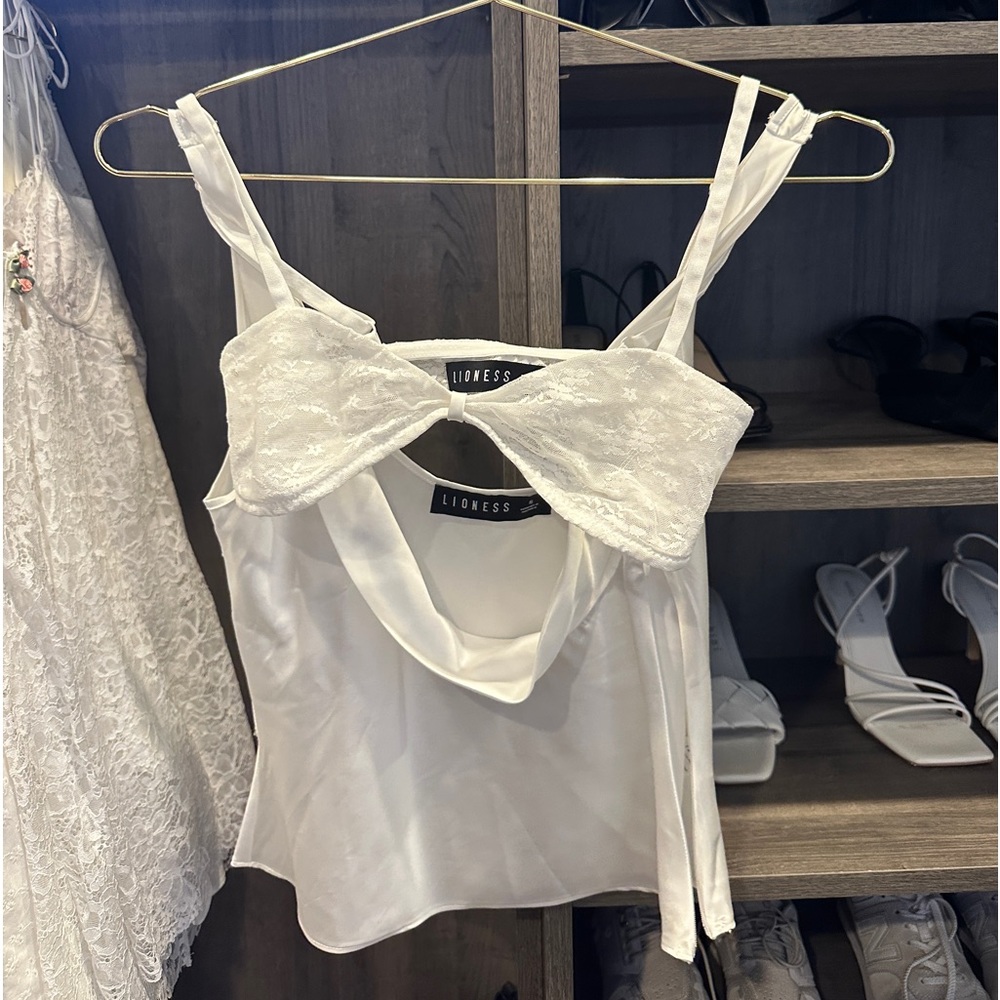 lioness silk draped top